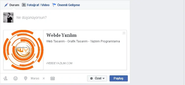 Wordpress öne çıkarılmış görselin facebook paylaşımlarında çıkmaması