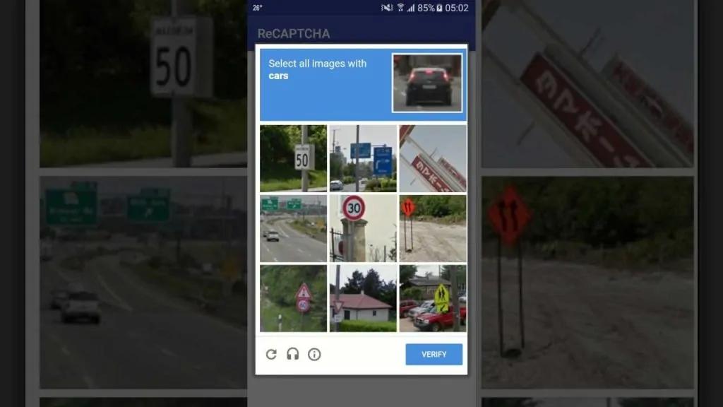 Android reCAPCHA kullanımı