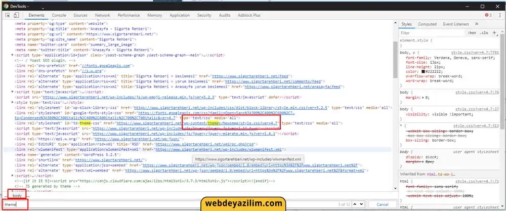 WordPress Tema Öğrenme