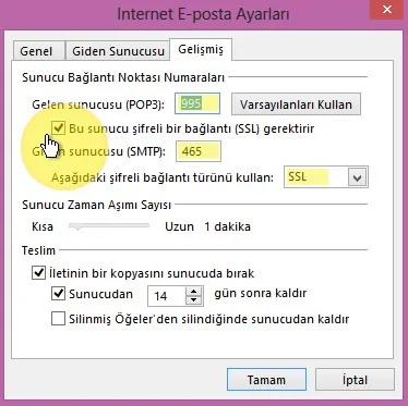 Yandex mail okundu bilgisi