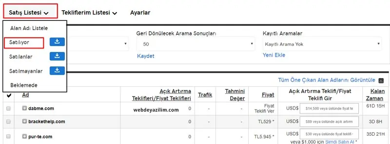 GoDaddy Alan Adı Satma