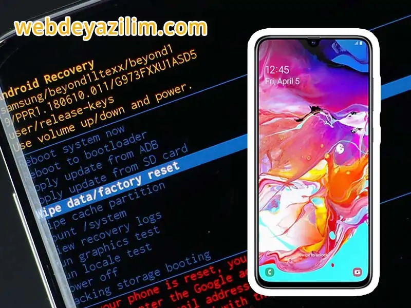 Samsung Galaxy A70 Format Atma
