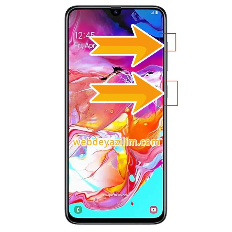 Samsung Galaxy A70 Format Atma