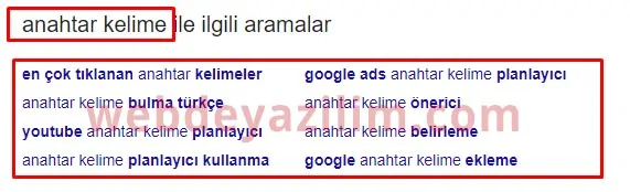 En Çok Tıklanan anahtar kelimeler