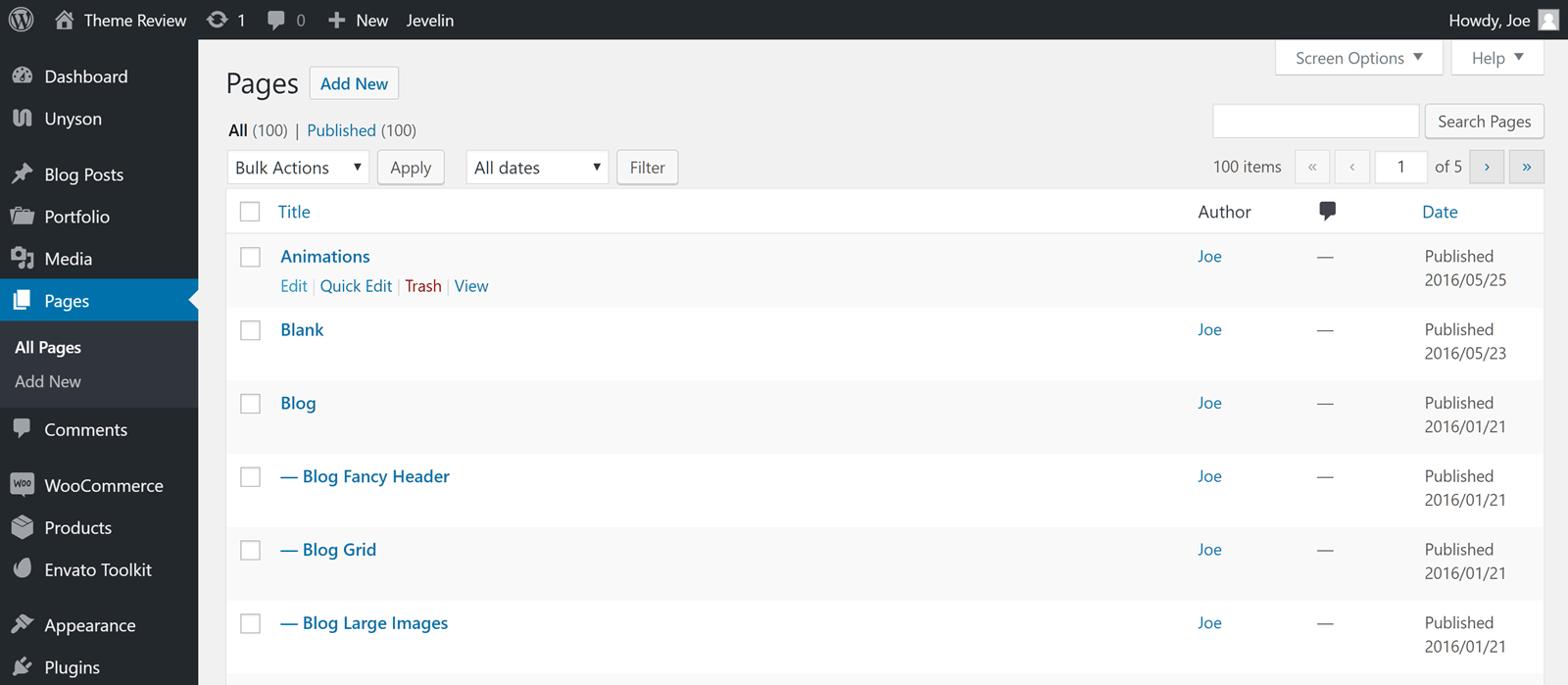 WordPress Jevelin Teması