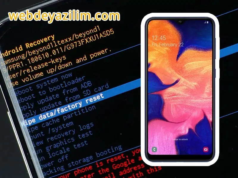 Samsung Galaxy A10 Format Atma