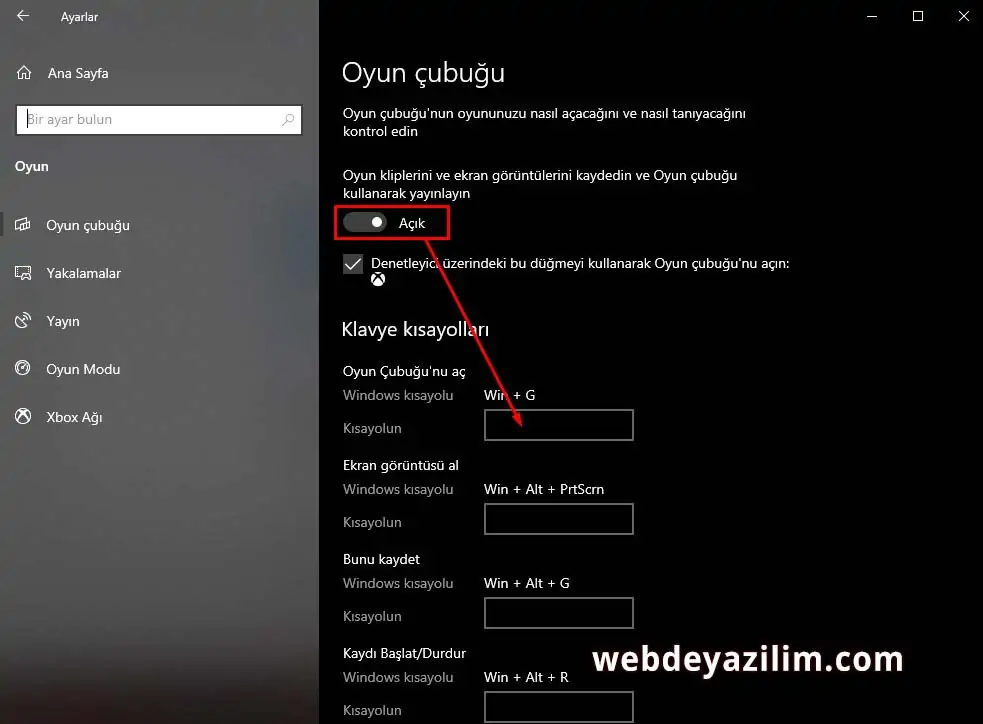 Windows 10 Ekran Videosu Kaydetme