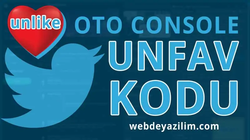 Toplu Twitter Beğeni Silme Kodu