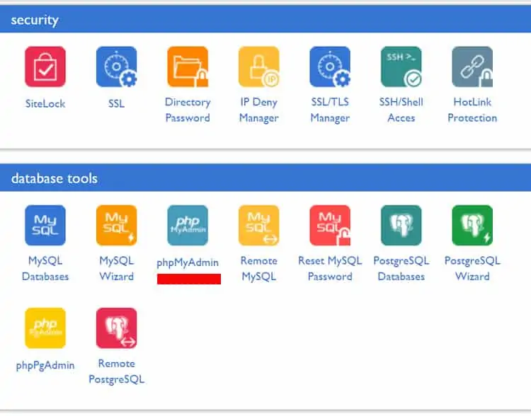 phpmyadmin