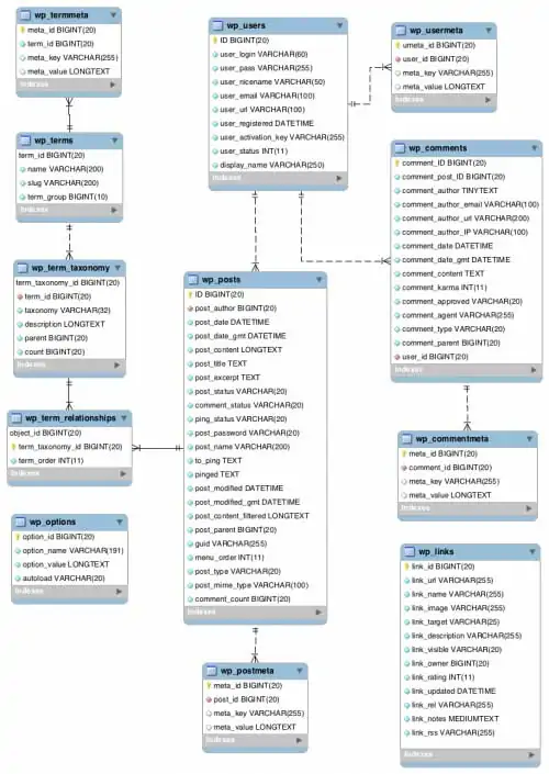 wordpress veritabanı