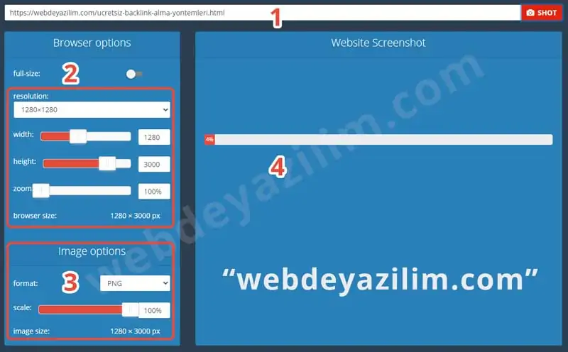 tam sayfa ekran görüntüsü alma