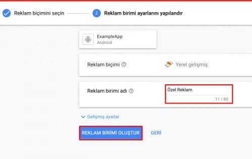 Android Admob Native Ad