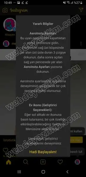 instagram tema değiştirme
