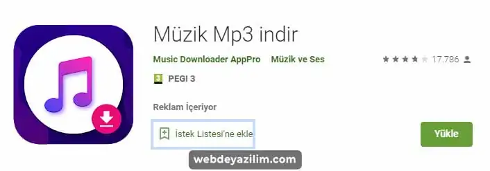 Android telefona MP3 indirme programı