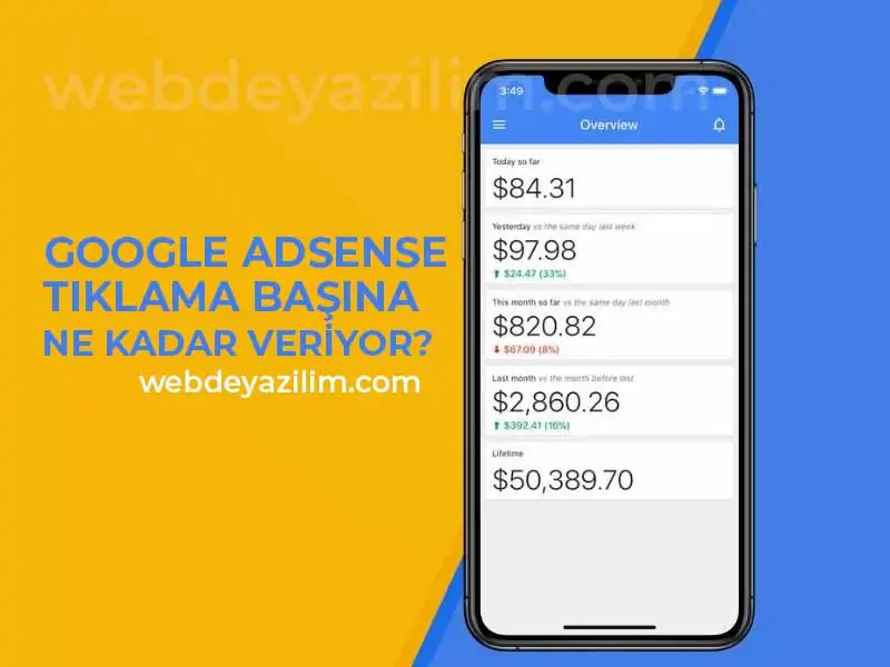 Google Adsense tıklama başına ne kadar veriyor