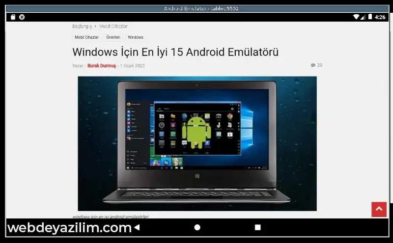 Online Android Emülatör Sitesi