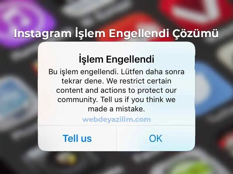 instagram işlem engellendi sorunu çözümü