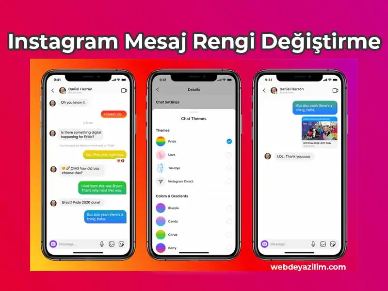 Instagram Mesaj Rengi Değiştirme
