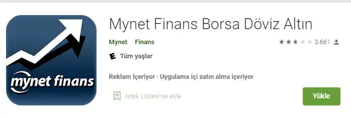 mynet finans borsa uygulaması