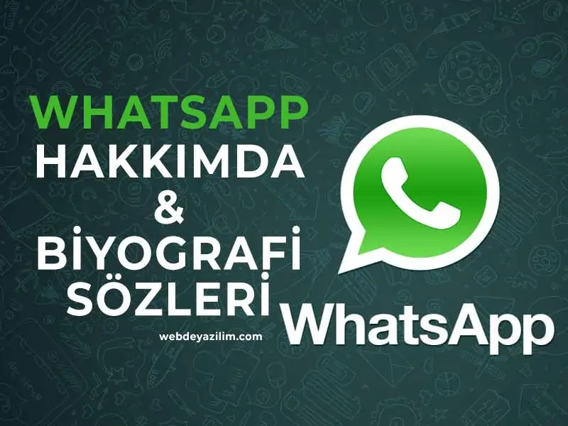whatsapp hakkımda sözleri