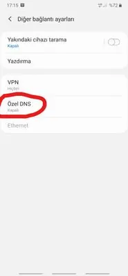 Samsung Ozel DNS Sorunu