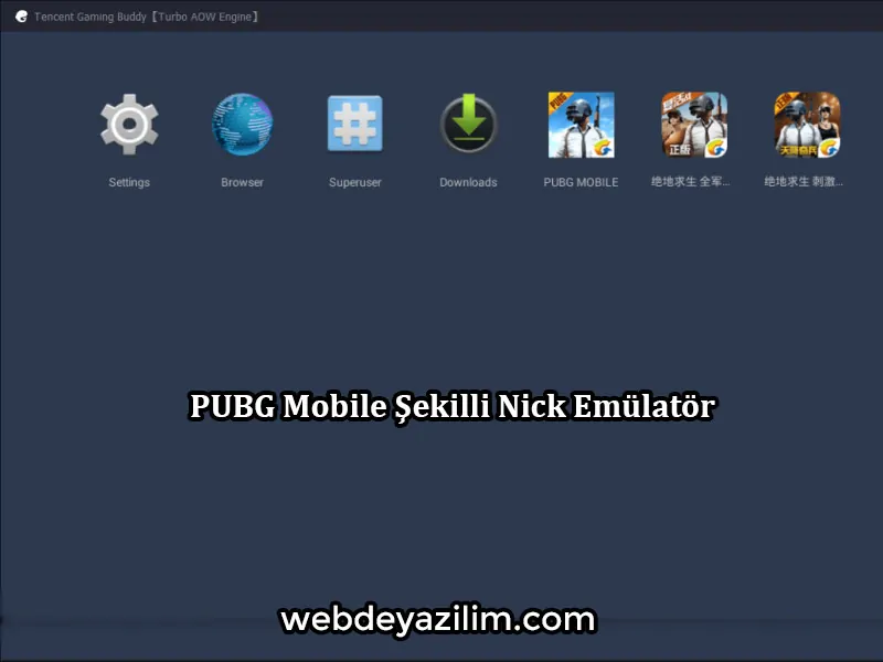 PUBG Mobile Şekilli Nick Emülatör