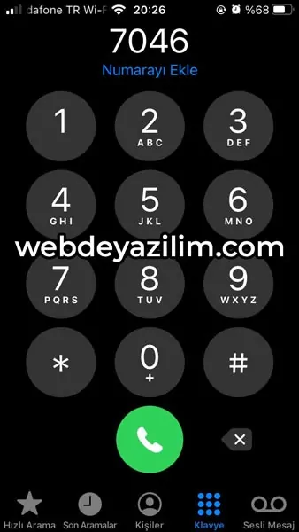 vodafone gizli numaran gelen aramaları kapatma