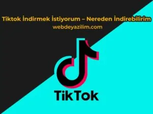 tiktok indirmek istiyorum