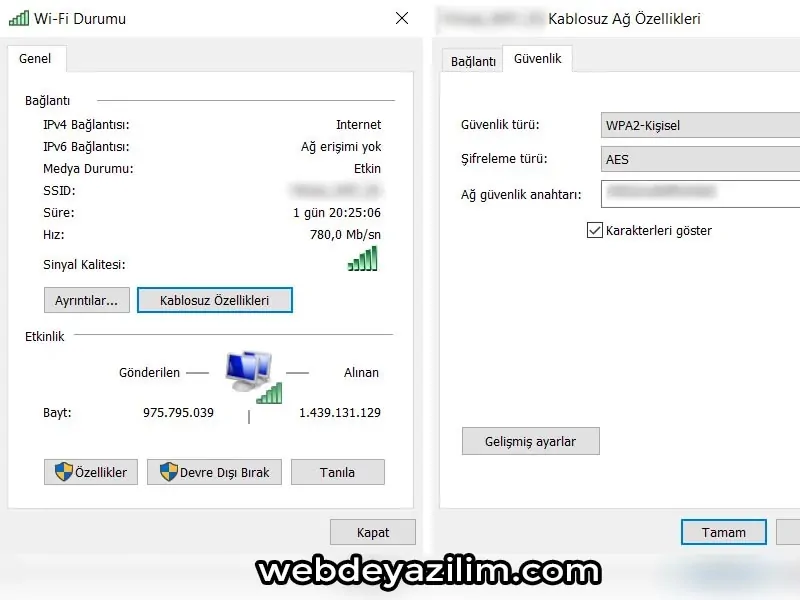 Wifi Şifresi Öğrenme Windows