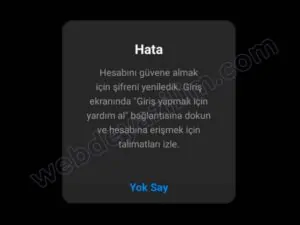 İnstagram Hesabını Güvene Almak İçin Şifreni Yeniledik