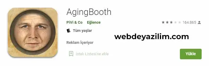 agingbooth android uygulama