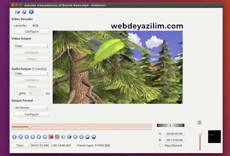 avidemux ile videolarınızı birleştirin