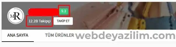 trendyol mağaza profili
