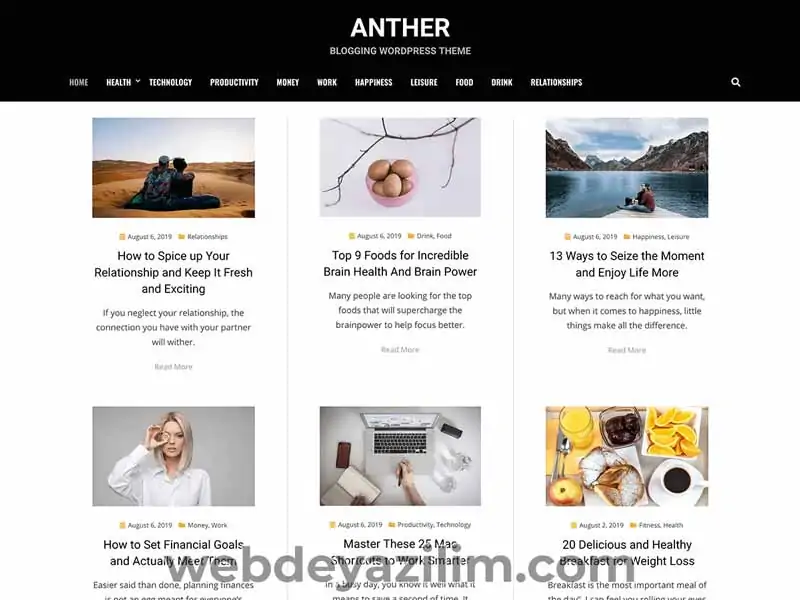 Anther WordPress Teması