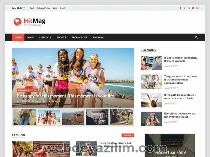 Hitmag Ücretsiz WordPress Magazin Teması
