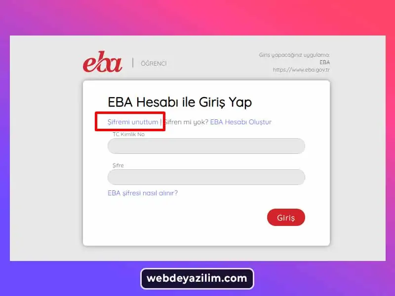 Eba Öğrenci Şifre Alma İşlemi Nasıl Yapılır?