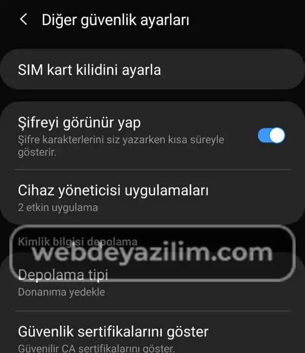 Cihaz yöneticisi uygulamaları