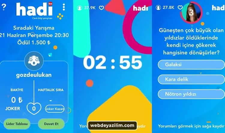 Hadi (Bilgi Yarışması) Para Kazandırıyor