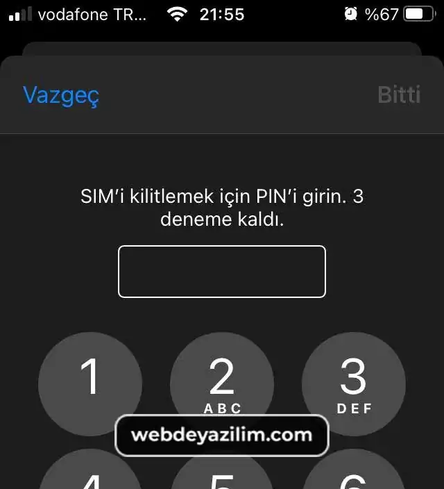 iPhone Pin Kodu Kaldırma