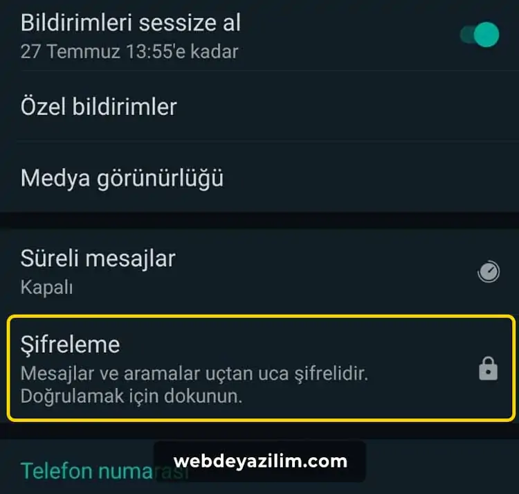 Whatsapp Güvenlik Kodu Görüntüleme