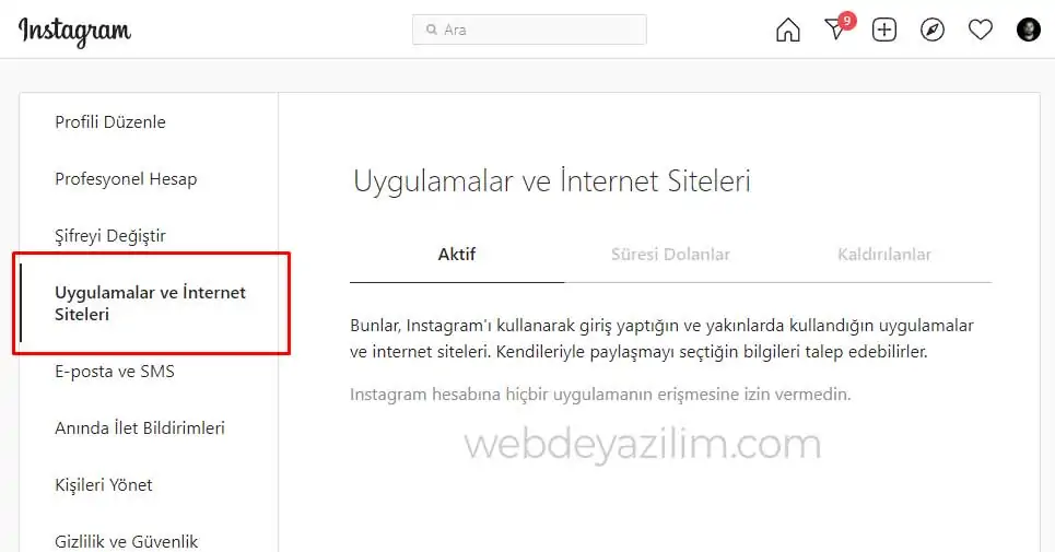 instagram uygulama kaldırma