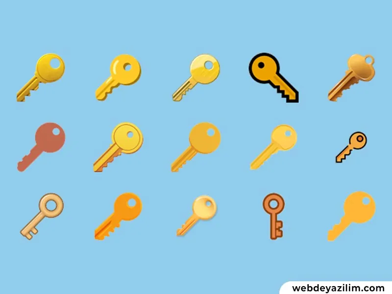 Anahtar Emojisi 🔑🗝️🔐 Anahtar Emojisi Kopyalama ve Yapımı
