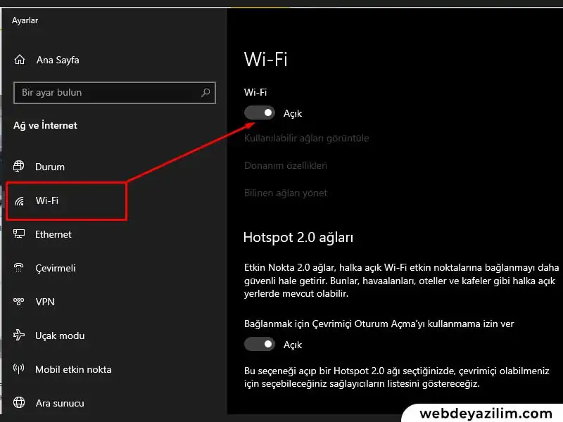 Masaüstü Bilgisayarlarda WiFi Etkinleştirme