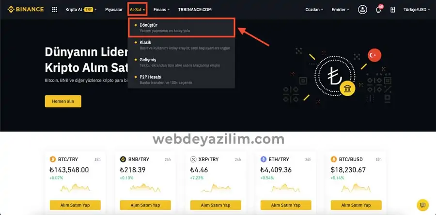 Binance Kredi Kartı ile Kripto Para Alma İşlemi