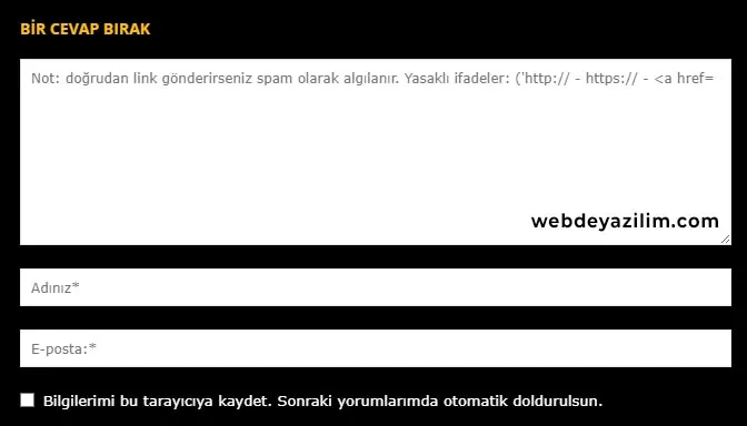WordPress Spam yorum engelleme