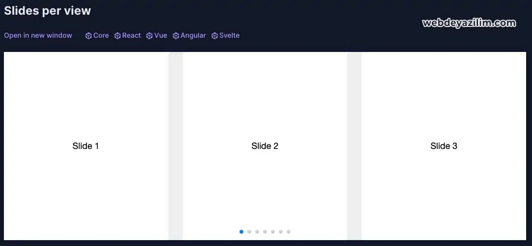 swiper js demo seçimi