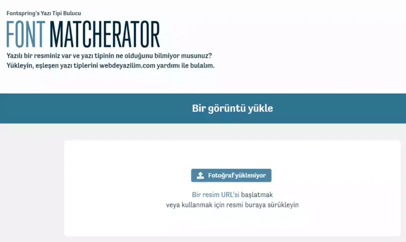 Herhangi bir resimdeki fontu bulmak için font matcherator aracını kullanın!