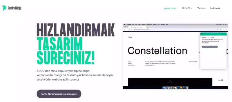 Profesyonel fontları satın almadan önce deneyin