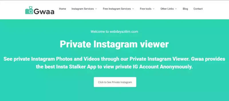 Gwaa sitesi ile gizli Instagram hesaplarını görün!