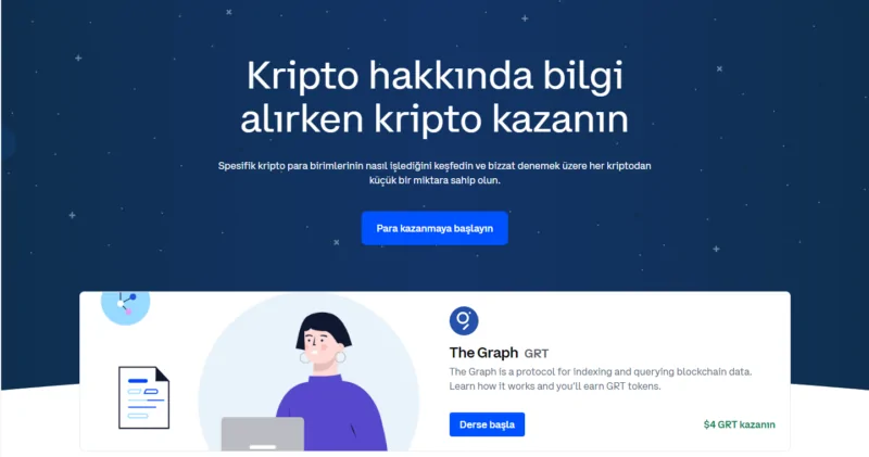 Ücretsiz kripto para kazanmak için coinbase eğitim'e katılın
